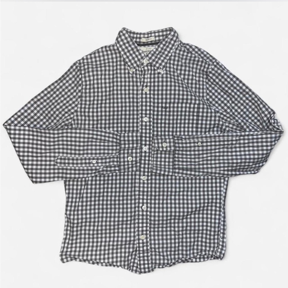 Abercrombie & Fitch gingham button down shirt Size S